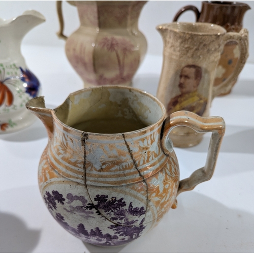 113 - Antique & Vintage Ceramic Jugs and Pitchers – A varied group of creamers, small jugs and water pitch... 