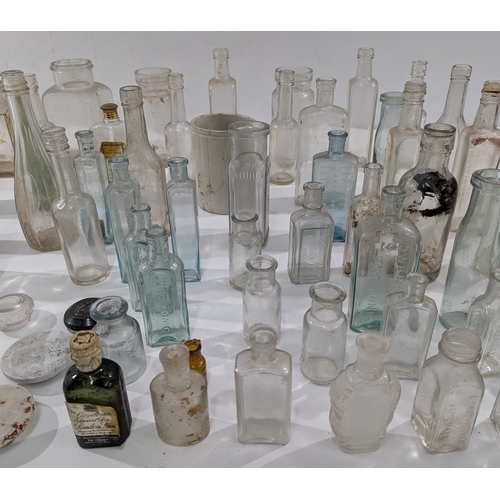 116 - Large Mixed Lot of Antique & Vintage Bottles – Apothecary, Medicine, Perfume, Ink, Food Jars + Stopp... 
