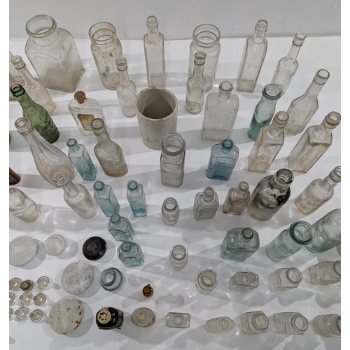 116 - Large Mixed Lot of Antique & Vintage Bottles – Apothecary, Medicine, Perfume, Ink, Food Jars + Stopp... 