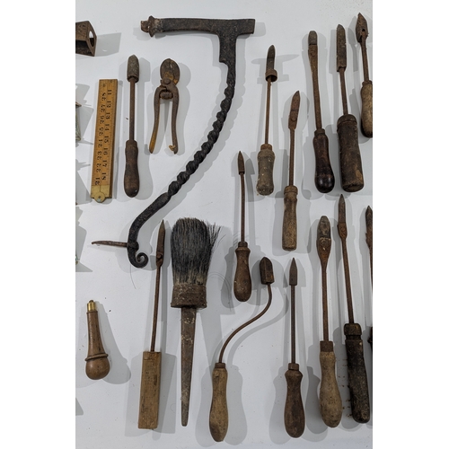 143 - Large Mixed Lot of Antique & Vintage Tools and Hardware
A varied collection of antique and early 20t... 