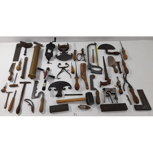 A substantial mixed lot of early hand tools, primarily 19th–early 20th ...