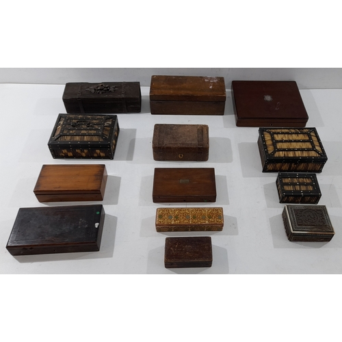 Collection of Antique & Vintage Wooden Boxes A varied group of ...