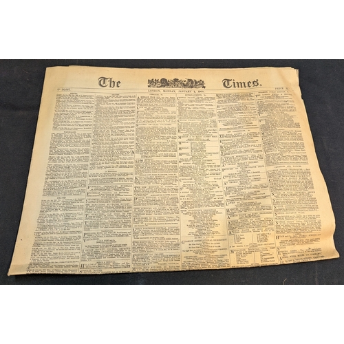 869 - Antique “The Times” Newspaper, January 1, 1900

An original antique issue of The Times, London, date... 