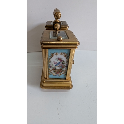 25 - 20th Century Sèvres-Style Brass Twin Clock & Barometer Desk Compendium

Of architectural twin-case f... 