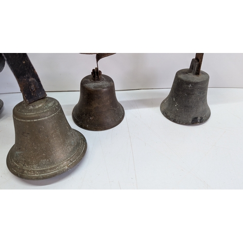 47 - Collection of Six Antique Servants’ / House Bell Springs with Bells

Comprising six wrought-iron spr... 