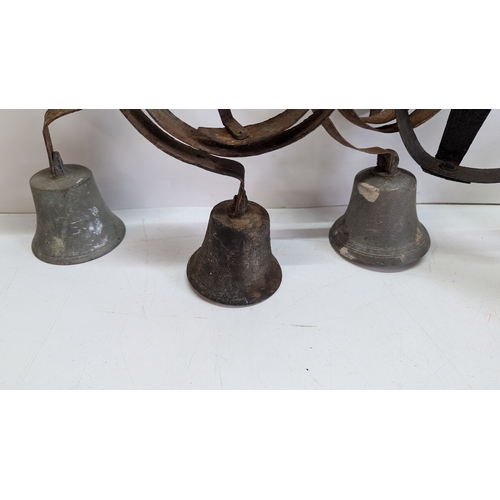 47 - Collection of Six Antique Servants’ / House Bell Springs with Bells

Comprising six wrought-iron spr... 