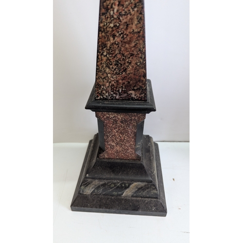 50 - Pair of Grand Tour Style Specimen Marble & Granite Obelisks

Probably Italian, early 20th century, e... 