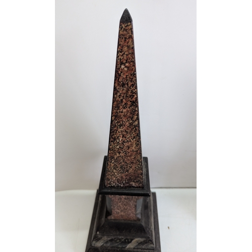 50 - Pair of Grand Tour Style Specimen Marble & Granite Obelisks

Probably Italian, early 20th century, e... 