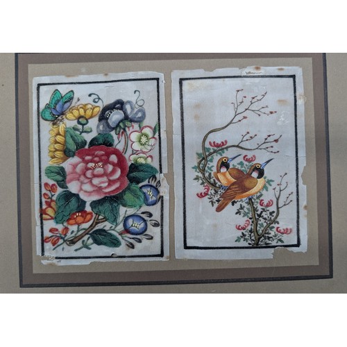 4 - Chinese School, Qing Dynasty, 19th century

 A collection of eight Chinese Export paintings on pith ... 