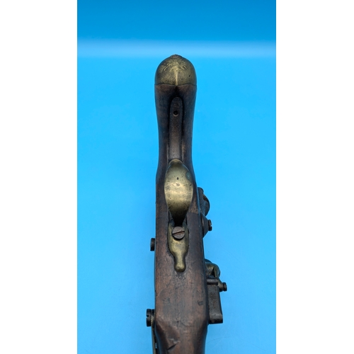 160 - A French Napoleonic First Empire military flintlock cavalry pistol, Model An XIII type, dated 1807, ... 