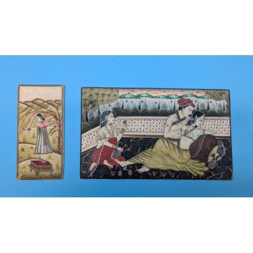 5A - Pair of 19th Century Indian Mughal Miniature Paintings on Ivory with Registeration/Certifcate

A pai... 