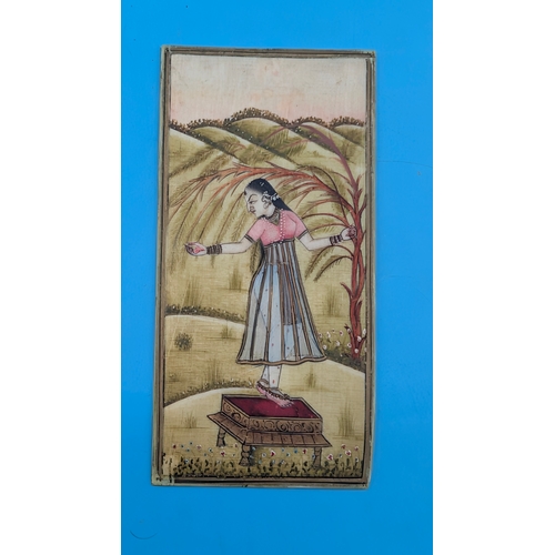 5A - Pair of 19th Century Indian Mughal Miniature Paintings on Ivory with Registeration/Certifcate

A pai... 