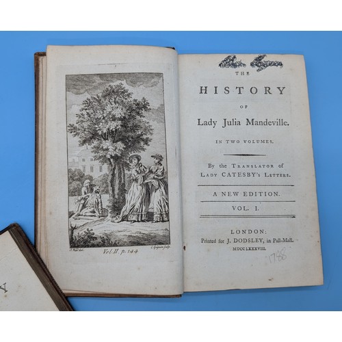 8 - FRANCES BROOKE – THE HISTORY OF LADY JULIA MANDEVILLE, 1788, TWO VOLUMES

Brooke (Frances, 1724?–178... 