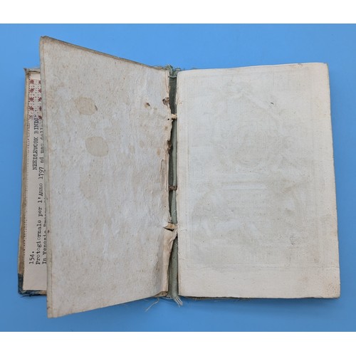 6 - VENICE – RARE 18TH CENTURY EMBROIDERED SILK BINDING – PROTOGIORNALE, 1797

Protogiornale per l'Anno ... 