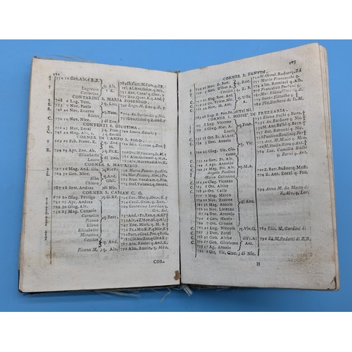 6 - VENICE – RARE 18TH CENTURY EMBROIDERED SILK BINDING – PROTOGIORNALE, 1797

Protogiornale per l'Anno ... 