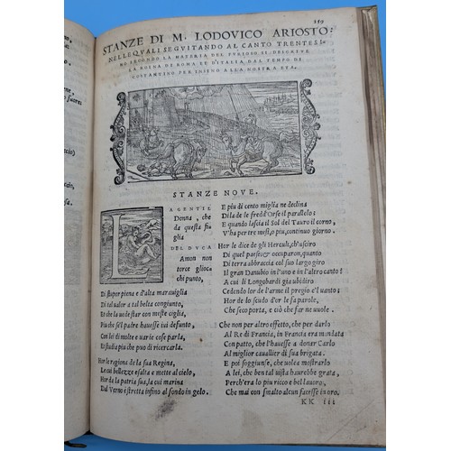 7 - ARIOSTO (LUDOVICO) – ORLANDO FURIOSO, VENICE, GABRIEL GIOLITO DE FERRARI, 1551 – ILLUSTRATED RENAISS... 