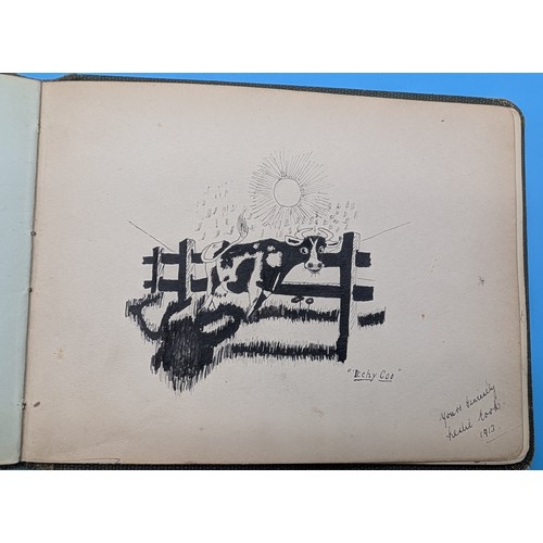 11 - FIRST WORLD WAR ERA AUTOGRAPH & SKETCH ALBUM, c.1913–1916

An interesting early 20th-century autogra... 