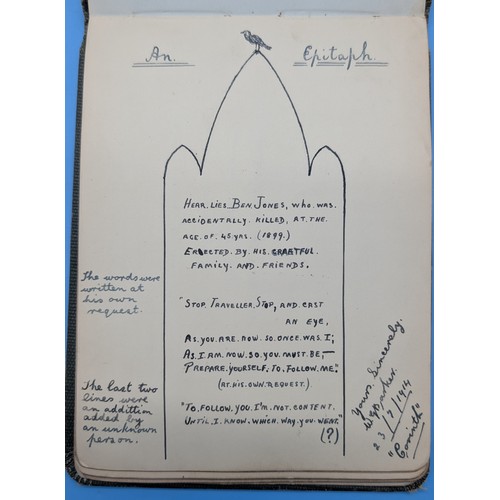 11 - FIRST WORLD WAR ERA AUTOGRAPH & SKETCH ALBUM, c.1913–1916

An interesting early 20th-century autogra... 
