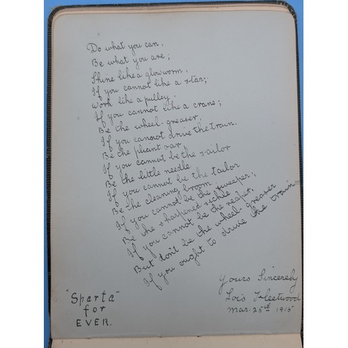 11 - FIRST WORLD WAR ERA AUTOGRAPH & SKETCH ALBUM, c.1913–1916

An interesting early 20th-century autogra... 
