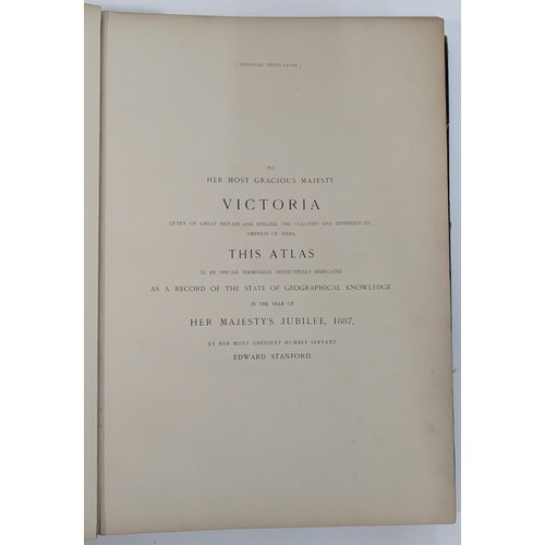 9 - STANFORD (EDWARD) – STANFORD'S LONDON ATLAS OF UNIVERSAL GEOGRAPHY, 1896 – LARGE FOLIO, 100 COLOUR M... 