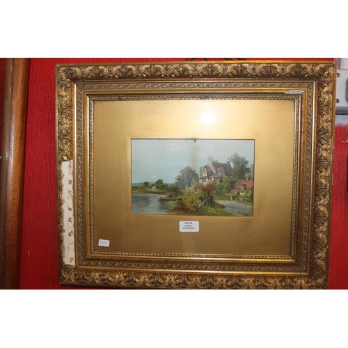 16 - 1x Edwardian framed river scene print