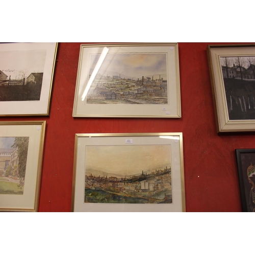 97 - 2 x John Butterfield water colours scenes over Bradford