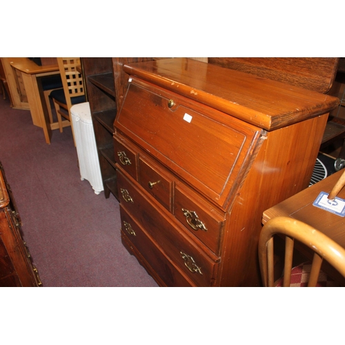 116 - 1 x pine varnished bureau