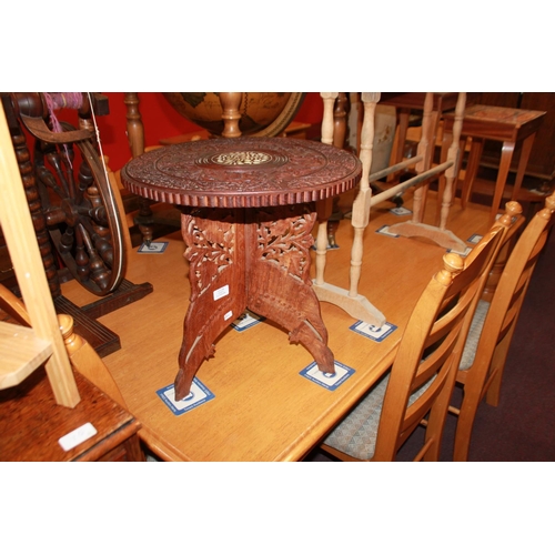 106 - 1 x continental inlaid fold up table