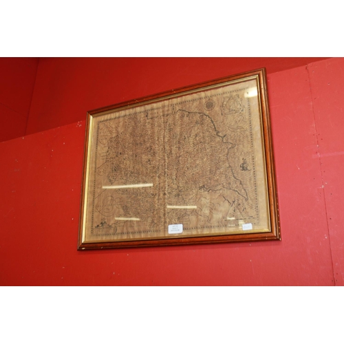 55 - 1 x Yorkshire map framed