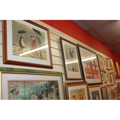 68 - 3 x various size jack vettriano Portland gallery framed prints
