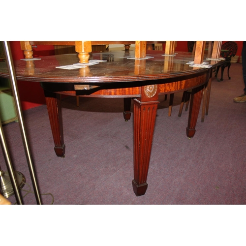 56 - 1 x Victorian mahogany extending dining table