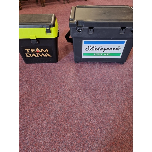 1 x team daiwa tackle box with large Shakespeare tackle seat box