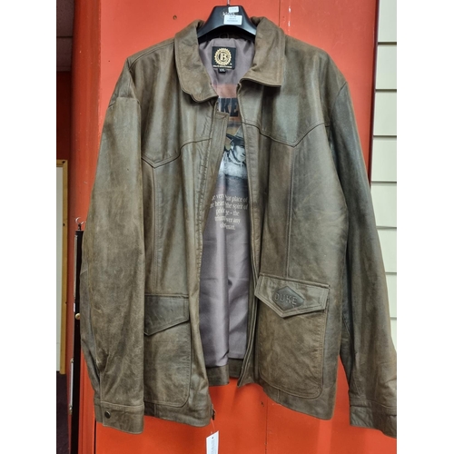 50 - 1 x Bradford exchange John Wayne the duke leather jacket xxl