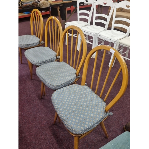 100 - Set of 4 spindle back dining chairs