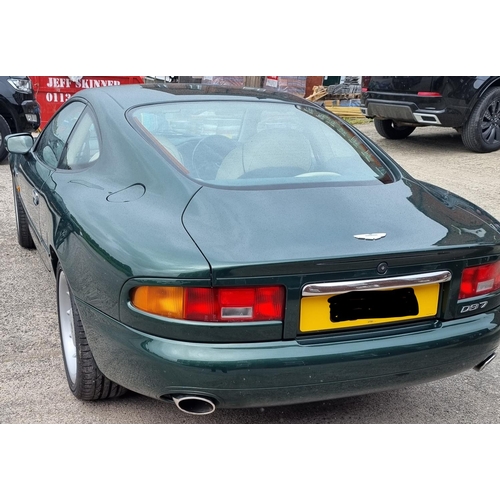 113 - 1 x 1995 Aston DB7 3.3 litre petrol in green with cream leather interior approx 21000 miles on the c... 