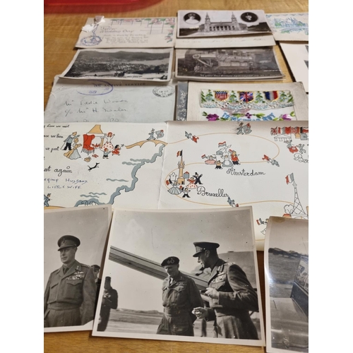 107 - Selection of ww1 and ww2 postcards with photos of Montgomery etc