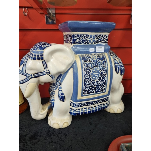 233 - 1 x pottery elephant garden seat