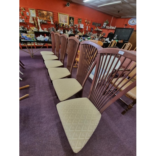 80 - Set of 6 fan back dining room chairs