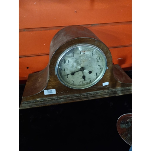 246 - 1 x mahogany mantle clock