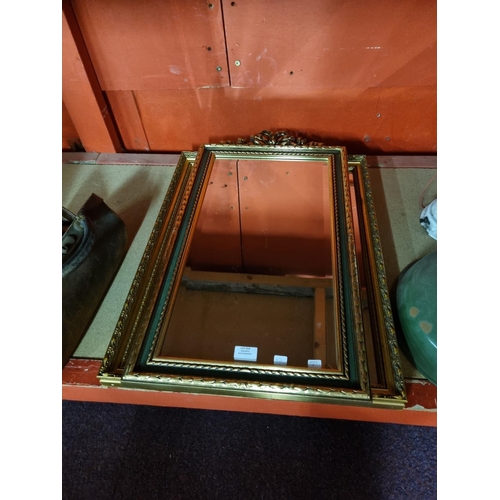 254 - 2 x various gilt framed wall mirrors