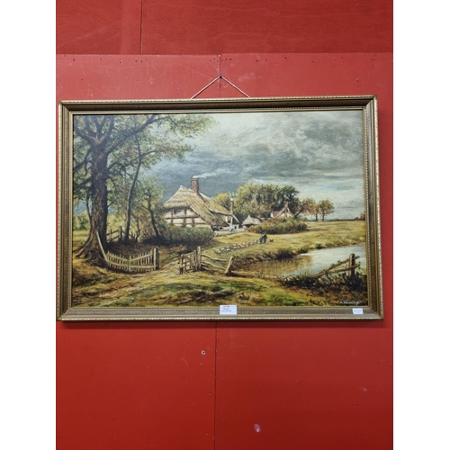 29 - 1 x oil on board country scene by g wainwright...