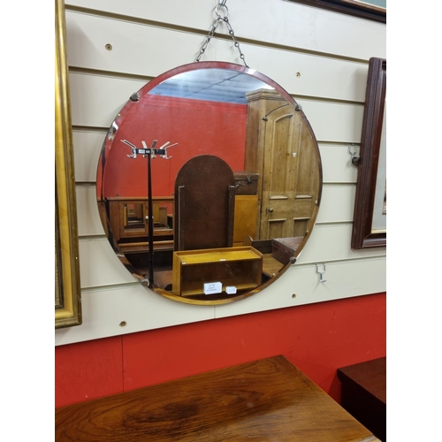 48 - 1 x 1950s round wall mirror...