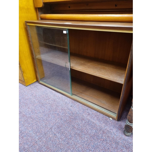 99 - 1 x 1970s glass front bookcase