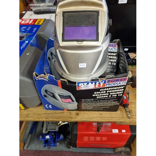 29 - 1 x sealed power products clear vision solar powered welding helmet 9-13