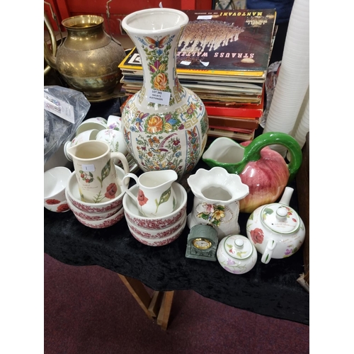 345 - Objects d art tea set with various other pottery items