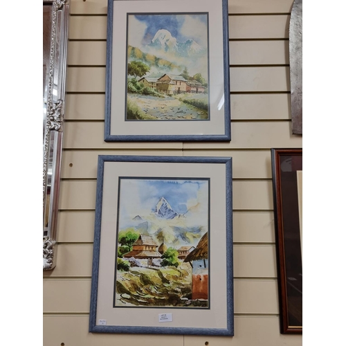 43 - 2 x framed water colours by artist arnit