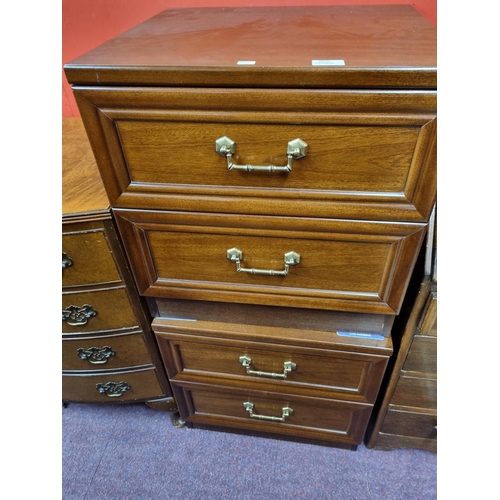 57 - Pair of gplan mahogany 2 drawer bedside cabinets