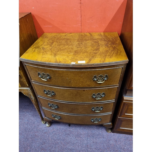 58 - 1 x walnut 4 drawer chest of drawers