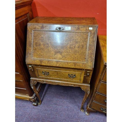 59 - 1 x walnut small bureau