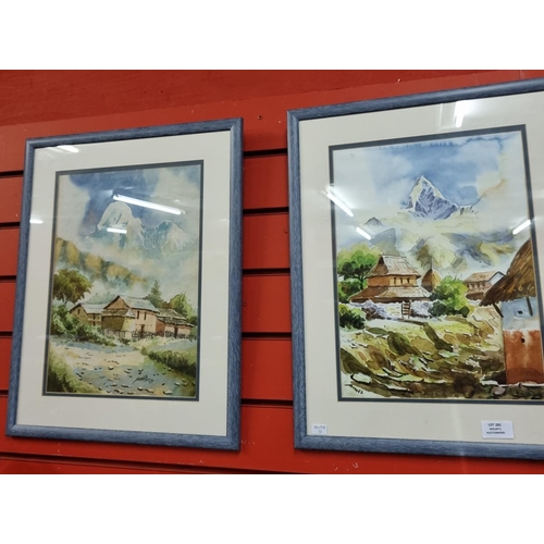 281 - 2 x framed water colours by artist arnit